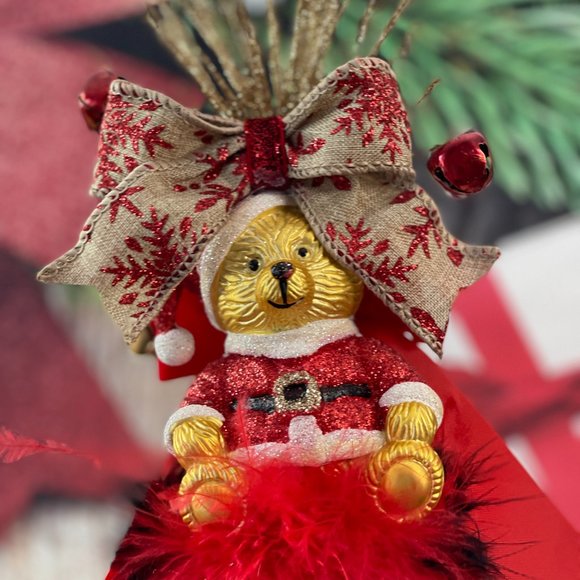Christmas Teddy Bear Headband - Christmas Top hat| - Picture 1 of 16